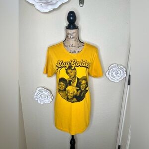 NTM: ABC Studios Golden Girls Stay Golden Yellow Gold Retro T Shirt Sz M
